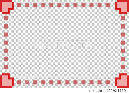 Heart frame with red dots on all four corners Heart frame with red dots on all four corners 121925359