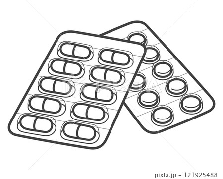 薬（カプセルと錠剤） 121925488