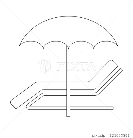 Sunbed icon vektor Sunbed icon vektor 121925591