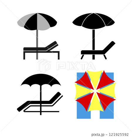 Sunbed icon vektor 121925592