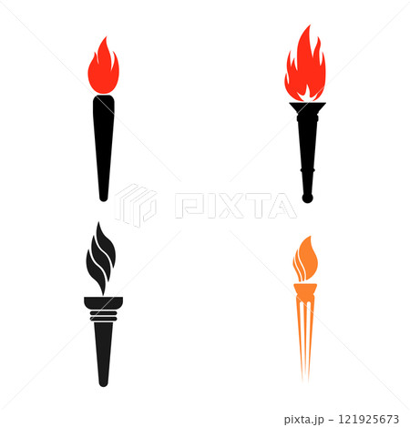 torch icon vector 121925673