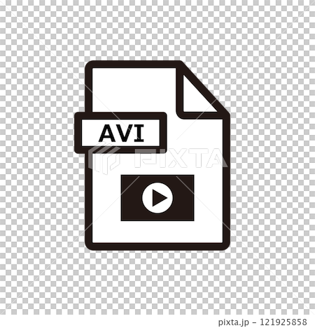 AVI format file icon 121925858