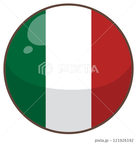 Italian Flag in Circular Design 121926192