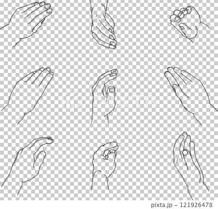 The wrapping left hand seen from various angles 1 121926478