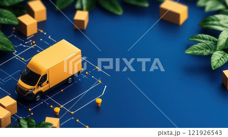 Innovative Drop Shipping Solutions with Delivery Truck and Boxes Innovative Drop Shipping Solutions with Delivery Truck and Boxes 121926543