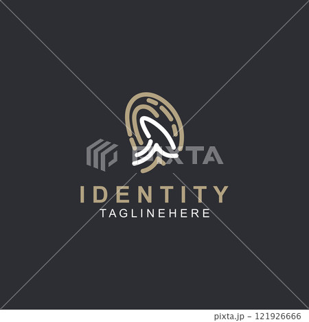 Fingerprint technology Logo Security system element symbol biometric template 121926666