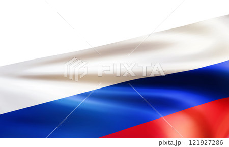Realistic wavy national flag Russian Federation Realistic wavy national flag Russian Federation 121927286