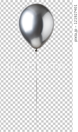 メタリックな銀色の風船 121927401