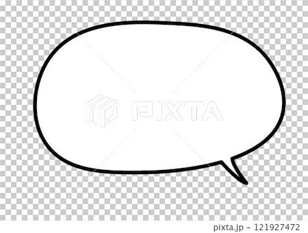 Thick line speech bubble cartoon expression 121927472