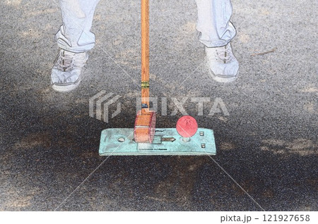 イラストCG画像鳥取県泊村発祥のグランドゴルフ1 イラストCG画像鳥取県泊村発祥のグランドゴルフ1 121927658