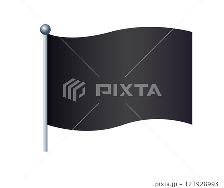 Rectangular gradient black flag icon with silver pole Rectangular gradient black flag icon with silver pole 121928993