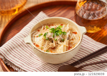 ヘルシーで美味しい豆乳坦々スープ ヘルシーで美味しい豆乳坦々スープ 121929039