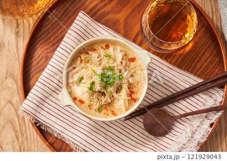ヘルシーで美味しい豆乳坦々スープ ヘルシーで美味しい豆乳坦々スープ 121929043
