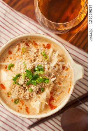 ヘルシーで美味しい豆乳坦々スープ  121929057