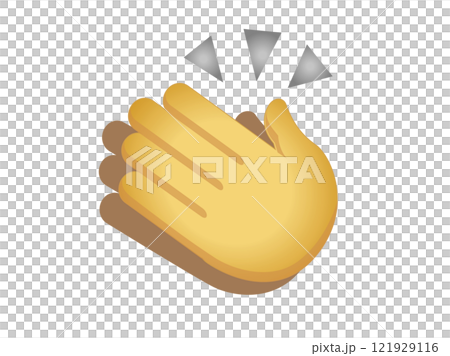 Clapping yellow gesture hands icon for applause or appreciation Clapping yellow gesture hands icon for applause or appreciation 121929116