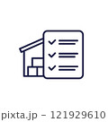 inventory control line icon on white 121929610