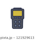 gas detector icon with outline 121929613