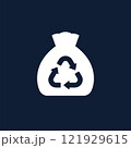 Trash bag, garbage icon, vector 121929615