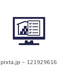 inventory control software icon on white 121929616