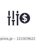 flexible price icon on white 121929622