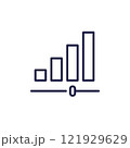 volume control icon, line vector pictogram 121929629