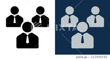 Business team icon. Group of people. Management icon. Manager. Managing a team of employees. Business team icon. Group of people. Management icon. Manager. Managing a team of employees. 121930193