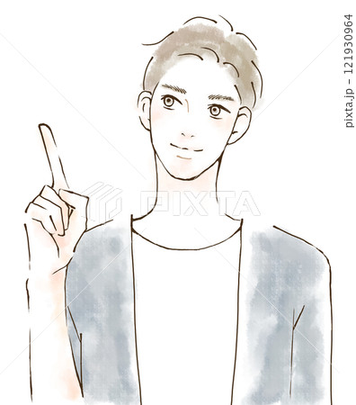 ひらめく表情　オフィスカジュアル　仕事の説明 121930964