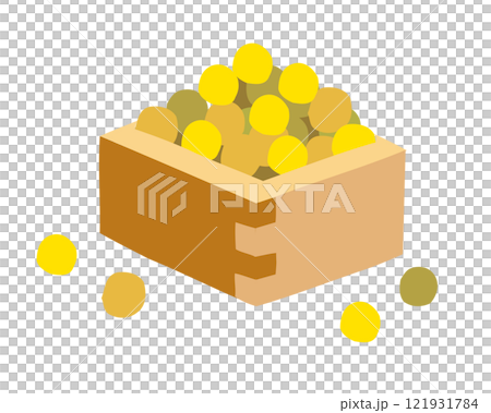 節分豆　豆まき (手描きのゆるいシンプルイラスト) 121931784