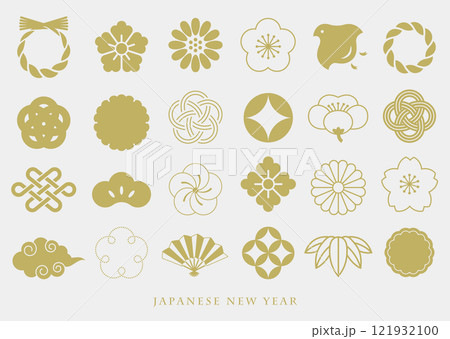 縁起物_シンプル_日本のお正月_1 121932100