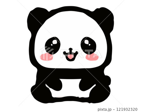 かわいいパンダの手書き風イラスト素材4 121932320