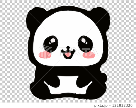 かわいいパンダの手書き風イラスト素材4 121932320