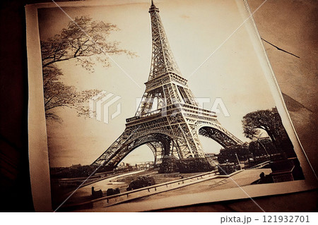 Eifel Tower in Paris, generative ai illustration showcasing the beauty and grandeur of the Parisian landmark Eifel Tower in Paris, generative ai illustration showcasing the beauty and grandeur of the Parisian landmark 121932701