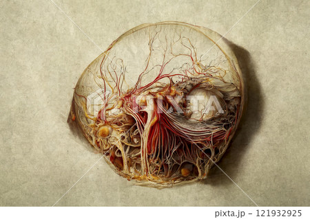 Teratoma, or dermoid cyst, illustration Teratoma, or dermoid cyst, illustration 121932925