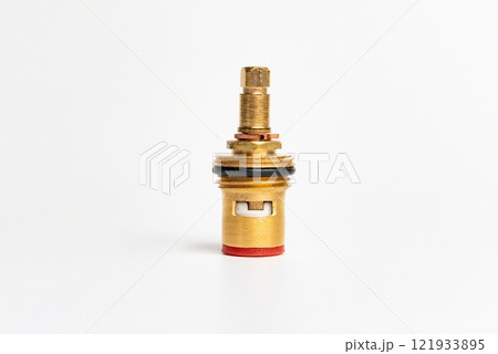 Water faucet-axle box with ceramic plates on a c background close-up macro photography Water faucet-axle box with ceramic plates on a c background close-up macro photography 121933895