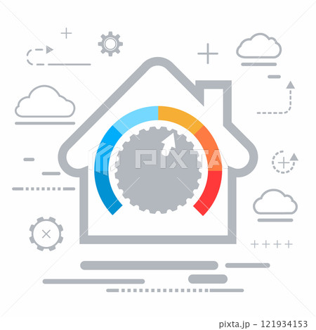 Temperature gauge controller, warm and cold. 121934153