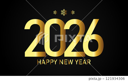 Luxury gold text design on black background 121934306