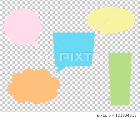 Colorful speech bubbles set Colorful speech bubbles set 121934815