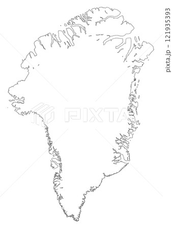 白地図　グリーンランド 121935393
