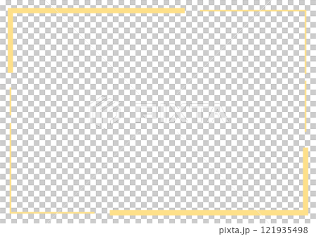 黄色の途切れた四角いフレーム背景 黄色の途切れた四角いフレーム背景 121935498
