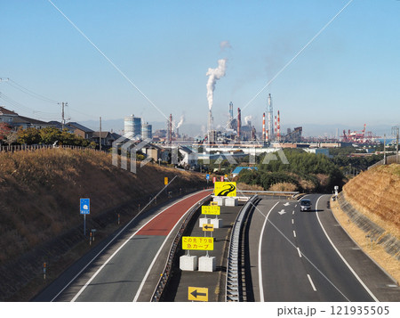 館山自動車道と製鉄所 館山自動車道と製鉄所 121935505