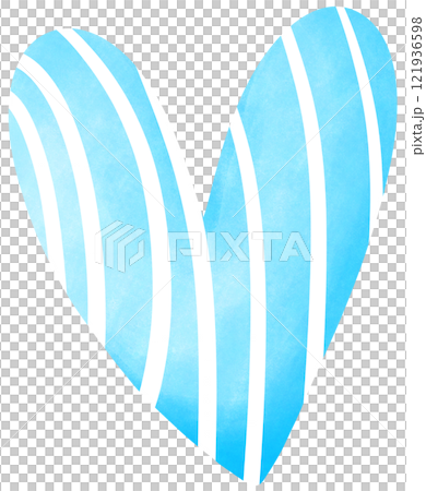 Stripe blue heart Stripe blue heart 121936598