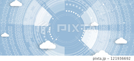 Cloud technology ransfer digital data on circuit board Cloud technology ransfer digital data on circuit board 121936692