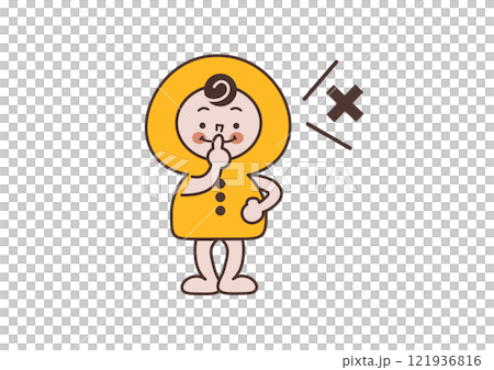 A character posing in a "Keep Quiet" pose A character posing in a "Keep Quiet" pose 121936816