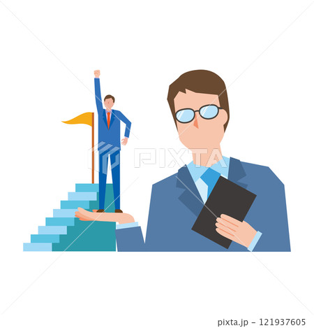 メンター制度のイメージイラスト 121937605