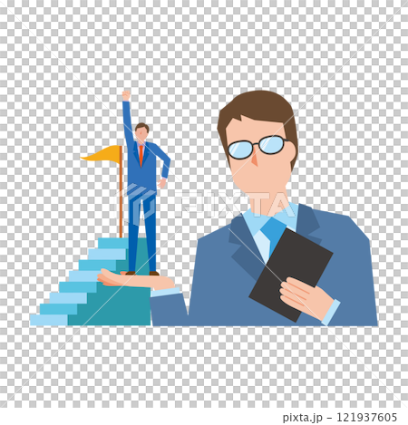 メンター制度のイメージイラスト 121937605