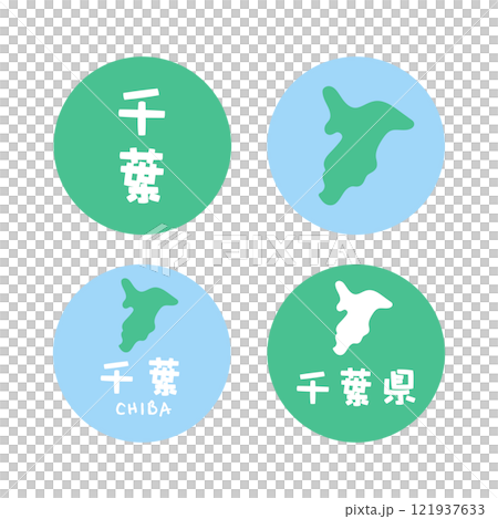 Simple Chiba, Japan map illustration set Simple Chiba, Japan map illustration set 121937633