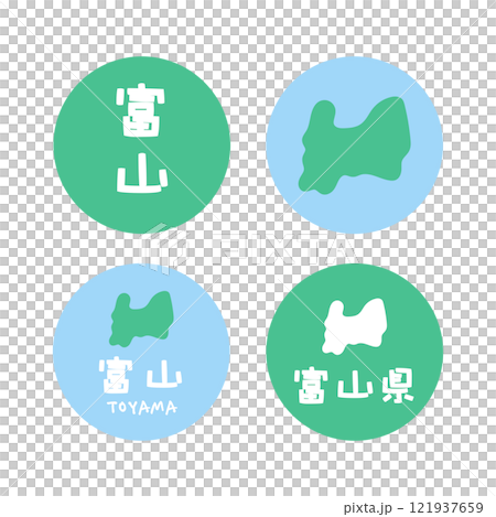 Simple map of Toyama, Japan Illustration set Simple map of Toyama, Japan Illustration set 121937659