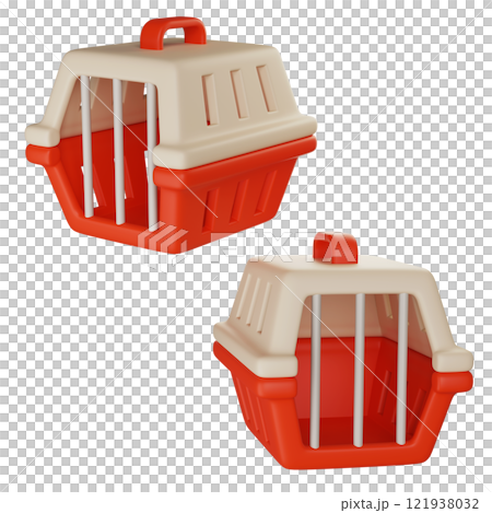 dog and cat pet carrier 3D icon 121938032