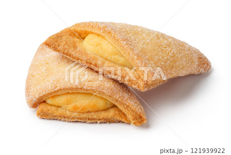 Delicious traditional pastries filled with creamy filling, perfect for an afternoon snack or dessert break Delicious traditional pastries filled with creamy filling, perfect for an afternoon snack or dessert break 121939922