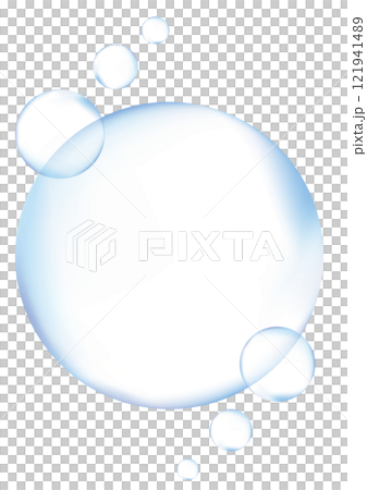 透明感のあるシャボン玉イラストフレーム 121941489